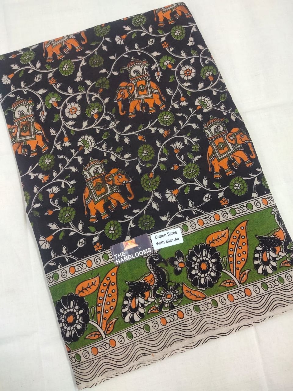 Aranya Utsav Kalamkari Pure Handloom Cotton Saree
